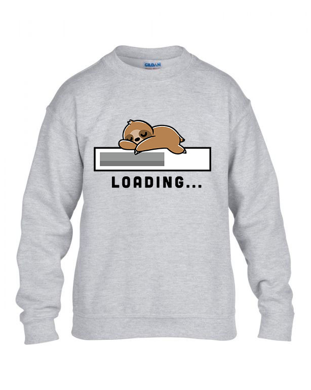 lusta lajhár loading Sportszürke Gyerek Pulóver