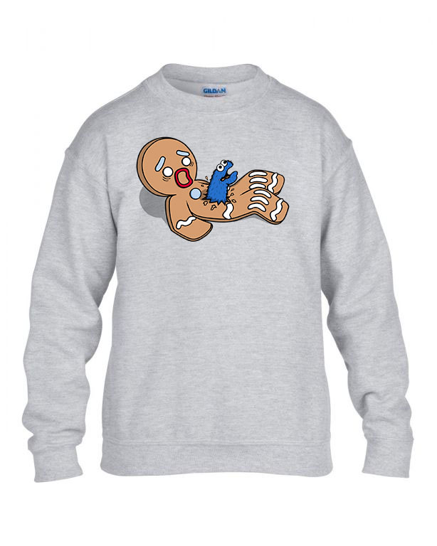 cookie alien sütiszörny Sportszürke Gyerek Pulóver