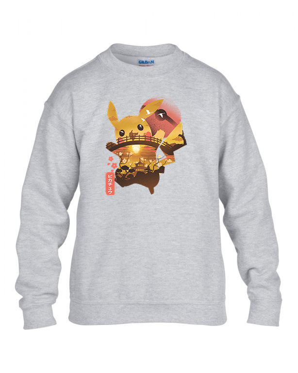 pikachu japán Sportszürke Gyerek Pulóver