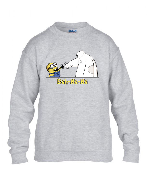 banana minion minyon minyonok baymax Sportszürke Gyerek Pulóver