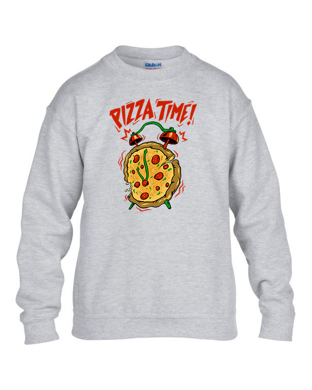 pizza time  Sportszürke Gyerek Pulóver