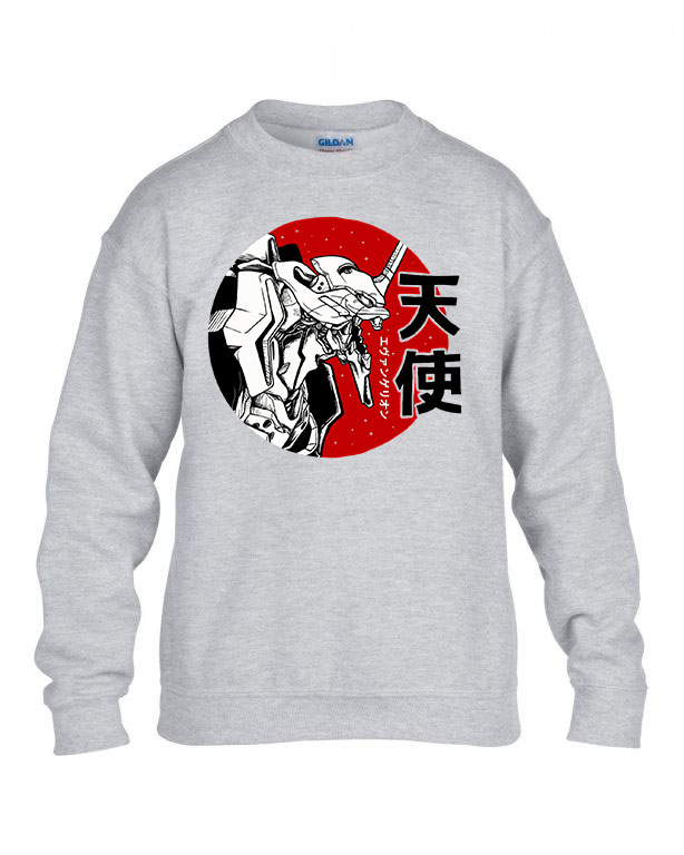 evangelion Sportszürke Gyerek Pulóver