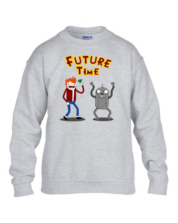 futurama adventure time Sportszürke Gyerek Pulóver