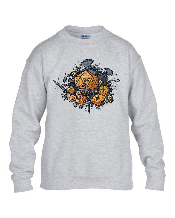 dobókocka dobókockák kockás dungeons and dragons Sportszürke Gyerek Pulóver