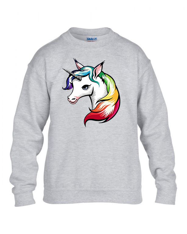 unikornis unicorn Sportszürke Gyerek Pulóver