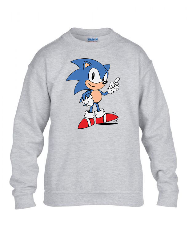 sonic Sportszürke Gyerek Pulóver