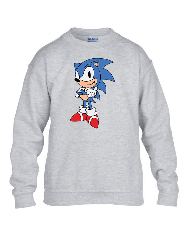 sonic Sportszürke Gyerek Pulóver