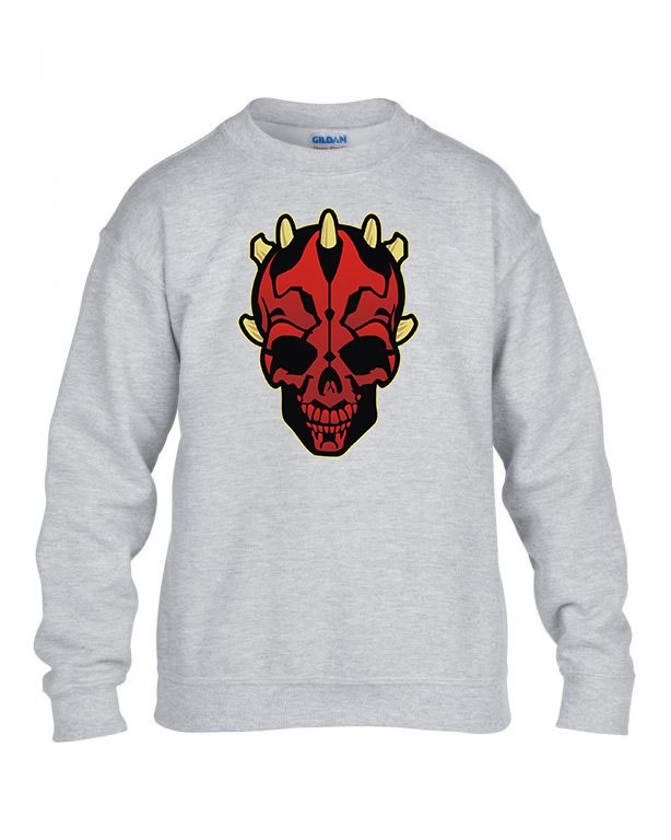 darth maul koponya Sportszürke Gyerek Pulóver
