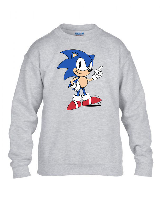 sonic Sportszürke Gyerek Pulóver