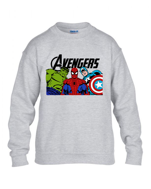 avengers bosszúállók hulk pókember amerika kapitány Sportszürke Gyerek Pulóver