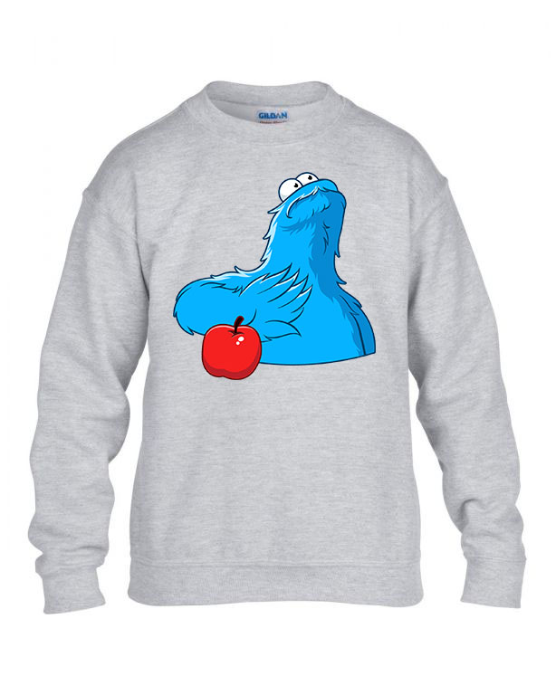 sütiszörny cookie monster alma Sportszürke Gyerek Pulóver