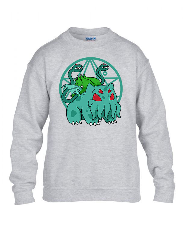 cthulhu bulbasaur Sportszürke Gyerek Pulóver