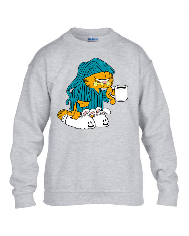 garfield kávé Sportszürke Gyerek Pulóver