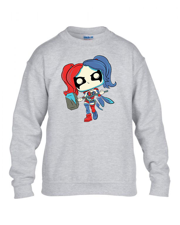 harley quinn Sportszürke Gyerek Pulóver