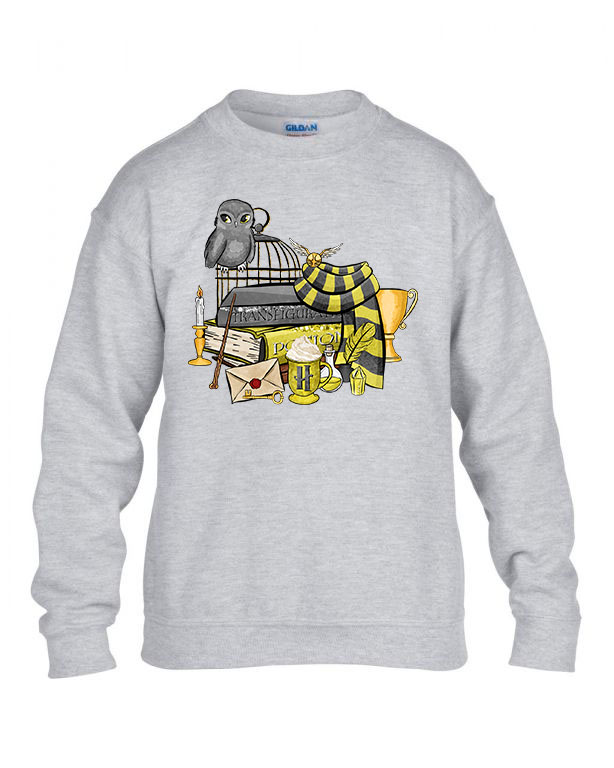 hufflepuff hugrabug harry potter Sportszürke Gyerek Pulóver