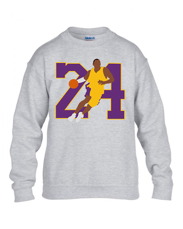 kobe bryant 24 nba kosár kosaras lakers Sportszürke Gyerek Pulóver