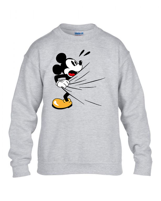mickey egér zuhanyzik Sportszürke Gyerek Pulóver
