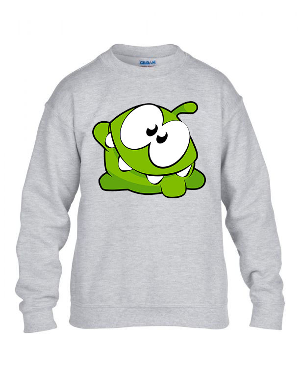 om nom Sportszürke Gyerek Pulóver