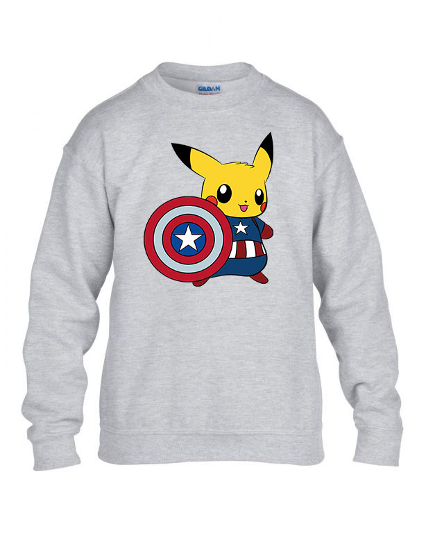 pokemon pikachu Sportszürke Gyerek Pulóver