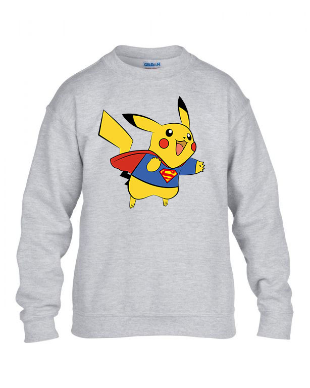 pokemon pikachu Sportszürke Gyerek Pulóver