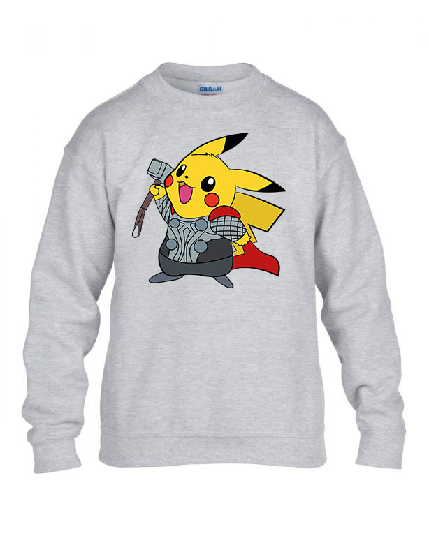 pokemon pikachu Sportszürke Gyerek Pulóver