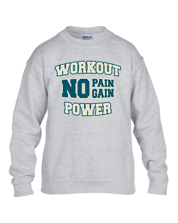 kondi no pain no gain workout Sportszürke Gyerek Pulóver