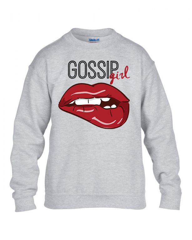 gossip girl lips ajak ajkak Sportszürke Gyerek Pulóver