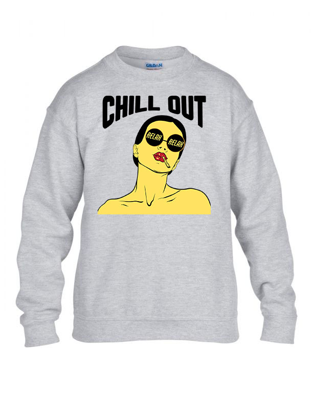 chill out relax girl Sportszürke Gyerek Pulóver