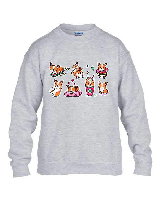 Corgi korgi corgik Sportszürke Gyerek Pulóver