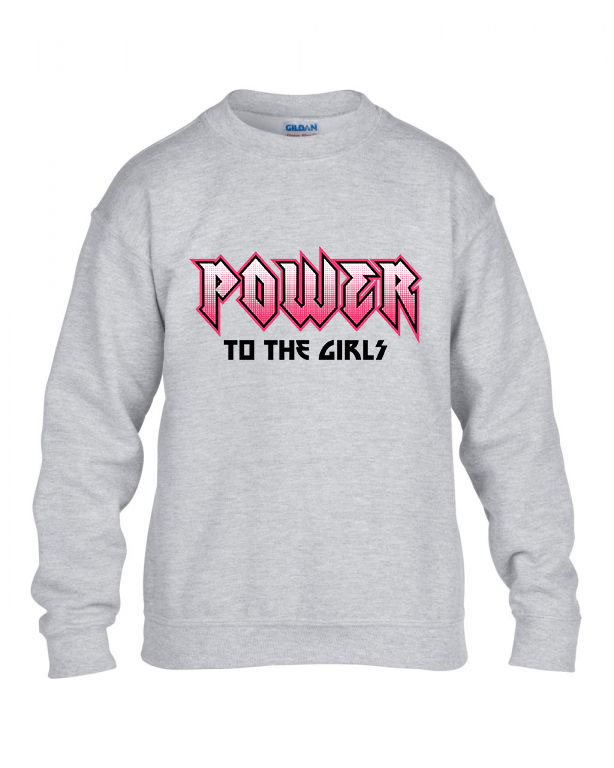 power to the girls girl power Sportszürke Gyerek Pulóver