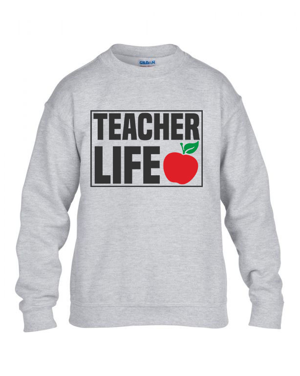 teacher life tanár Sportszürke Gyerek Pulóver