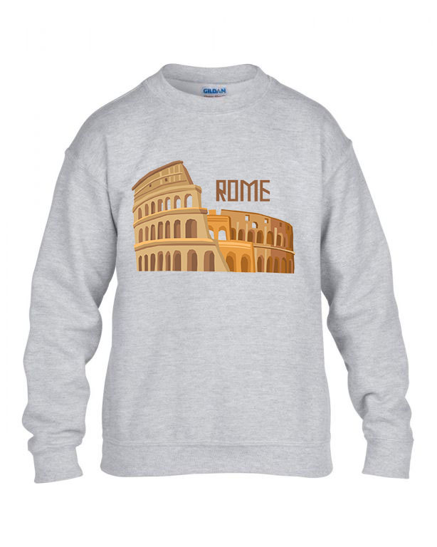 olaszország italy róma rome colosseum  Sportszürke Gyerek Pulóver