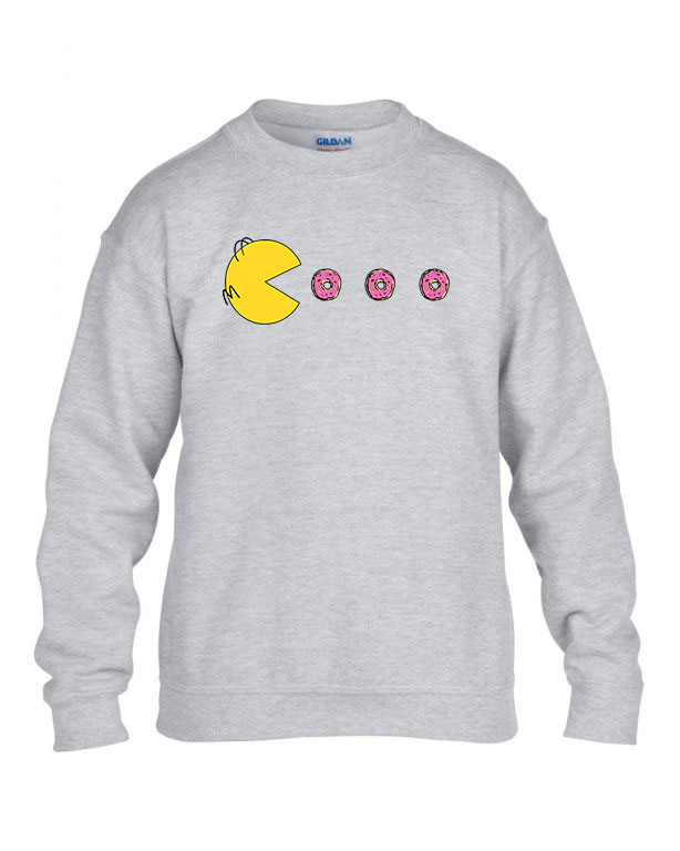 pac man fánk homer Sportszürke Gyerek Pulóver