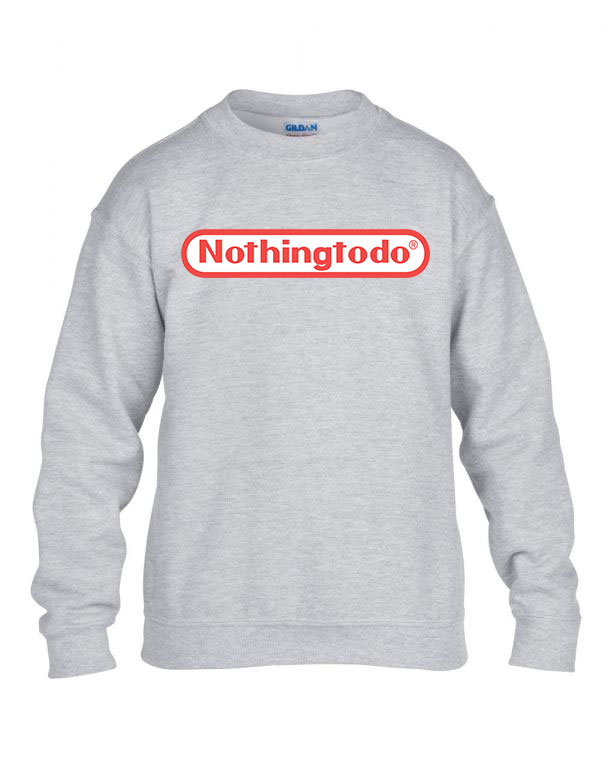 nintendo nothingtodo Sportszürke Gyerek Pulóver