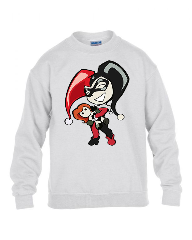 Harley Quinn Fehér Gyerek Pulóver