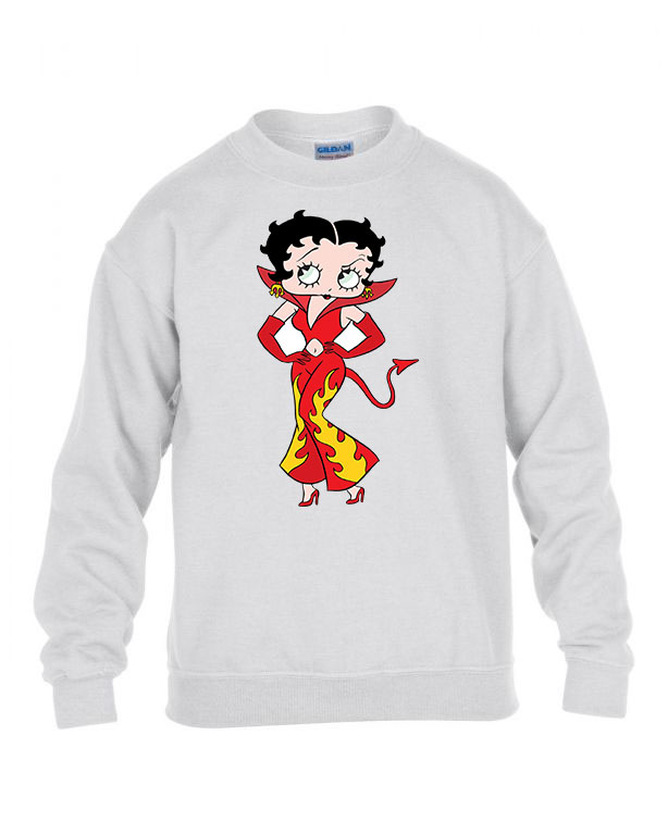 Betty Boop Fehér Gyerek Pulóver