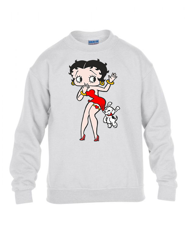 Betty Boop Fehér Gyerek Pulóver