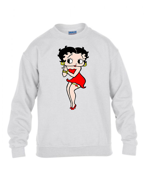 Betty Boop Fehér Gyerek Pulóver