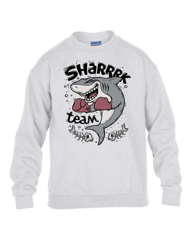 cápa shark team box Fehér Gyerek Pulóver