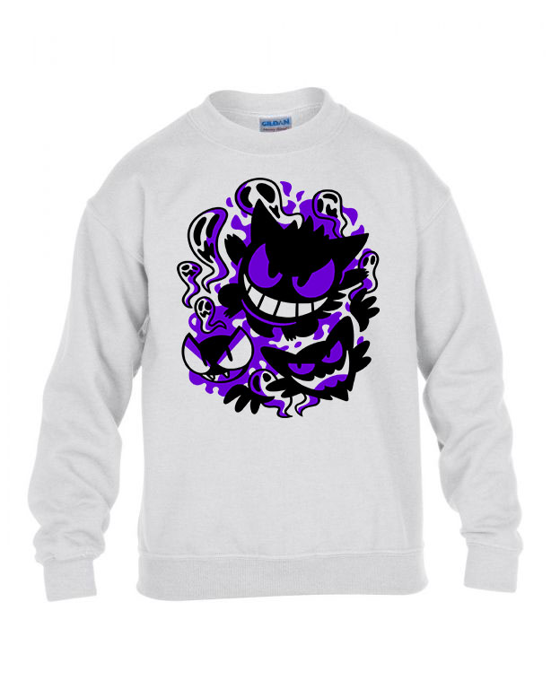 pokemon gastly gengar Fehér Gyerek Pulóver