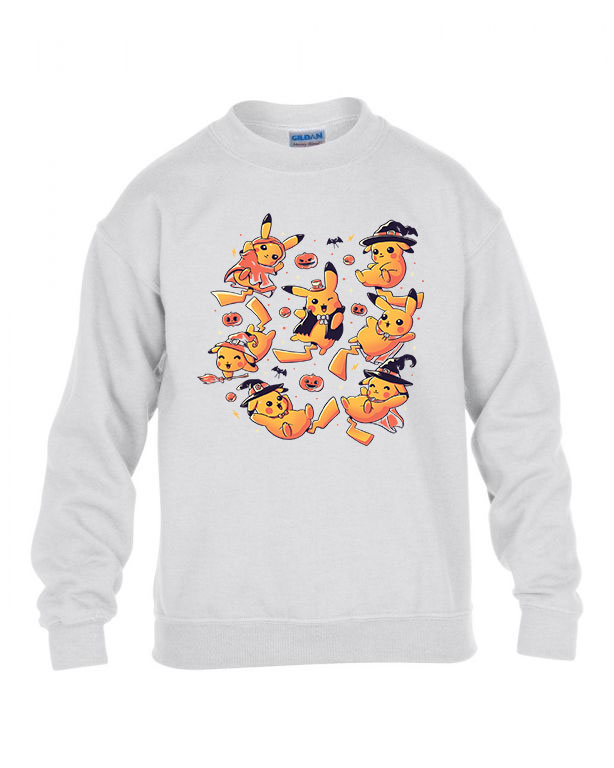 halloween pikachu Fehér Gyerek Pulóver