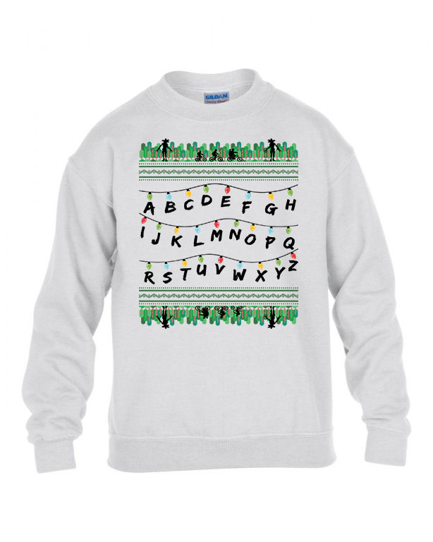 stranger things Fehér Gyerek Pulóver