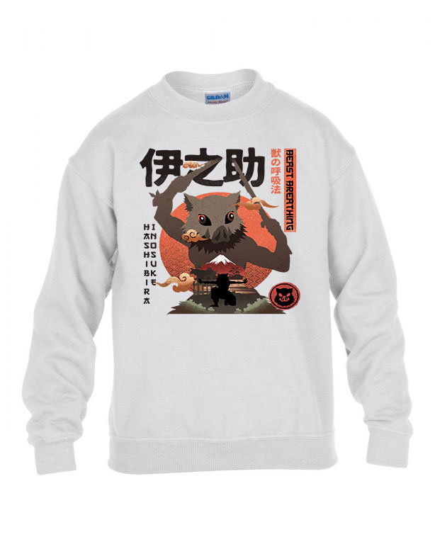 demon slayer inosuke Fehér Gyerek Pulóver