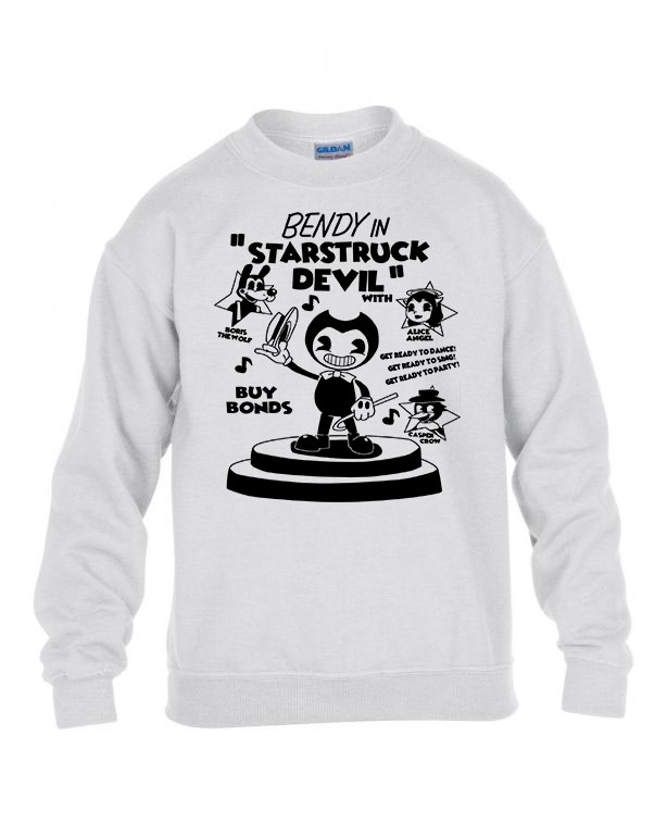 Bendy and the inkmachine Fehér Gyerek Pulóver