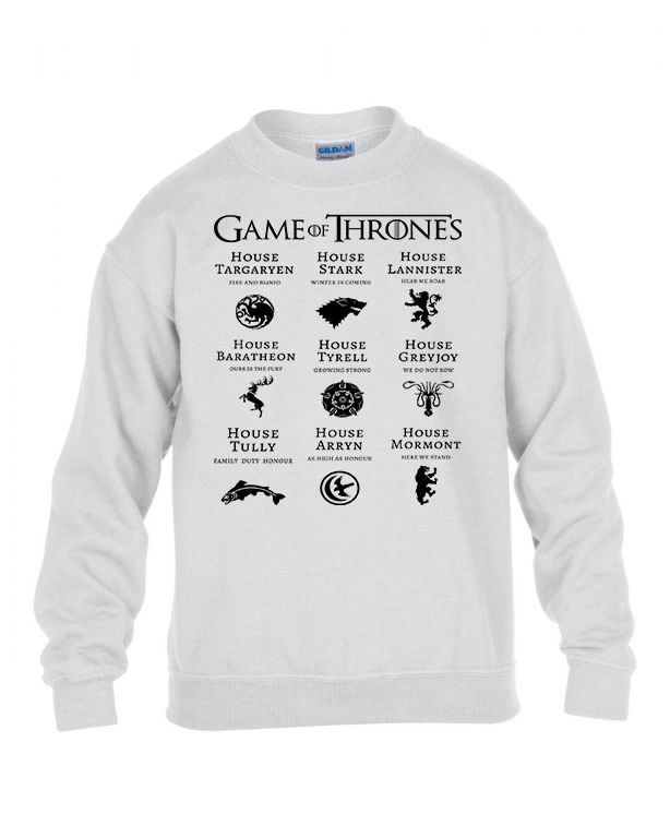 trónok harca game of thrones stark lannister Fehér Gyerek Pulóver