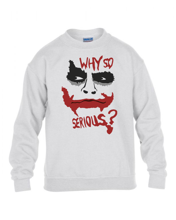 why so serious Joker Fehér Gyerek Pulóver
