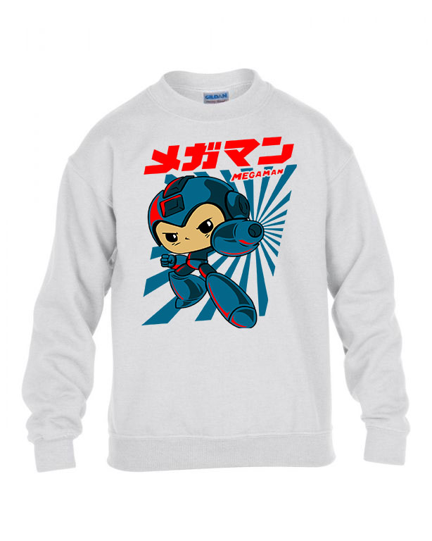 Megaman Fehér Gyerek Pulóver