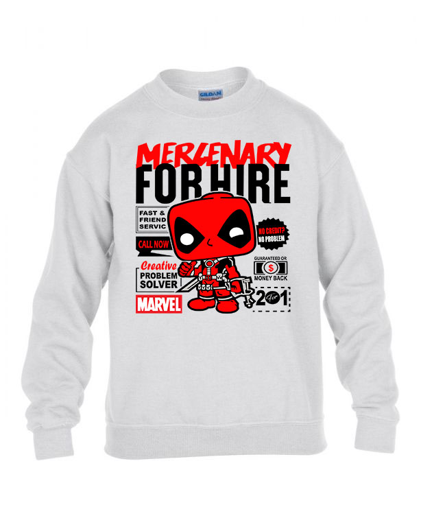 deadpool Fehér Gyerek Pulóver