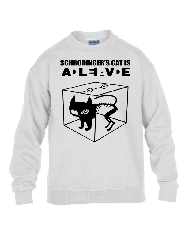 Schrödinger Macskája Fehér Gyerek Pulóver