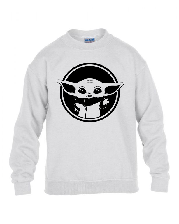 mandalorian baba yoda Fehér Gyerek Pulóver